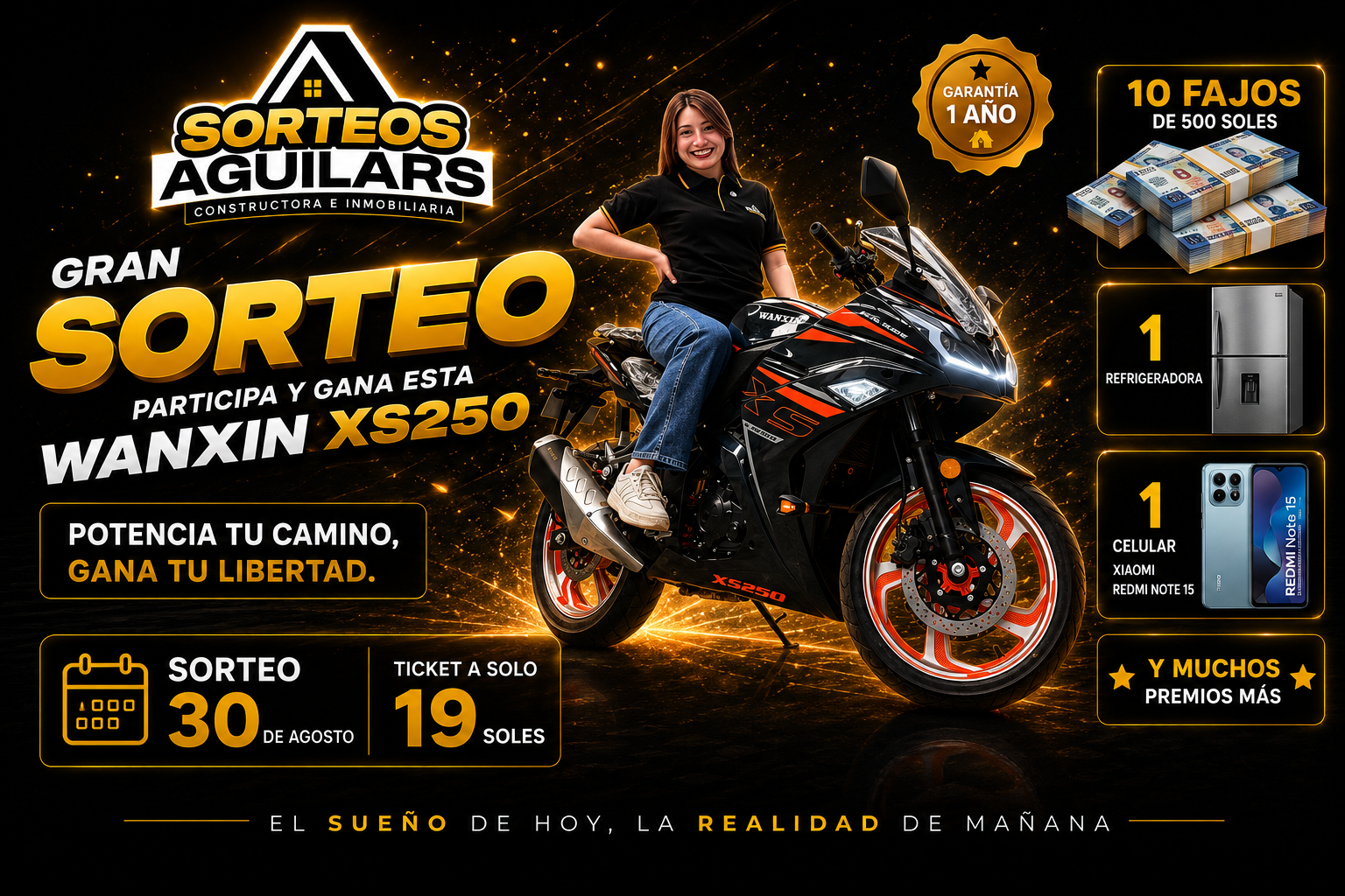 Premios: refrigeradora, lavadora, TV, auto y más